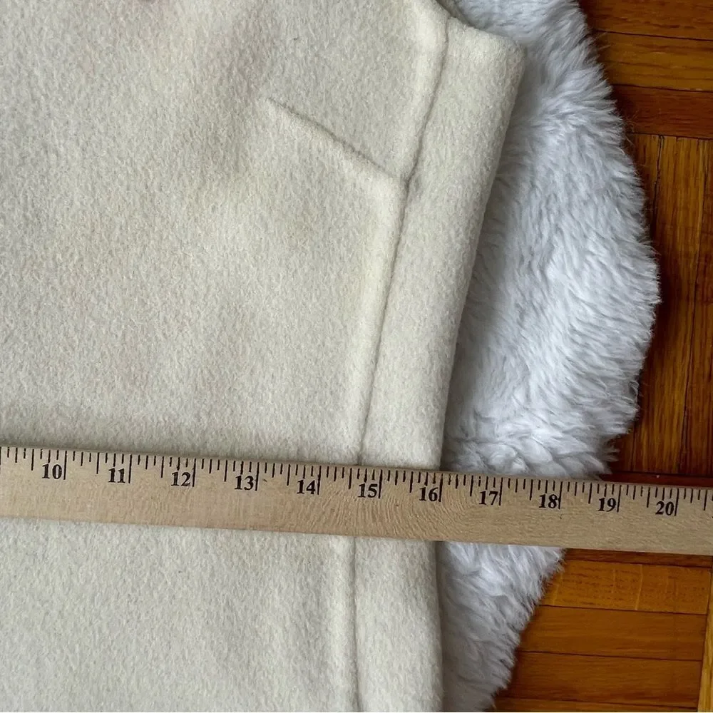 VALENTINO Authentic  Heart Dress Wool Cashmere Silk White Size S‎ Italy